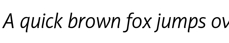 Preview of PF Adamant Sans Pro Light Italic font