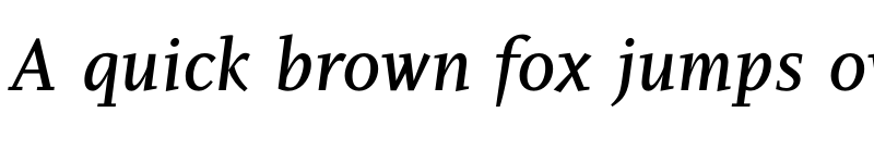 Preview of PF Diplomat Med Italic font