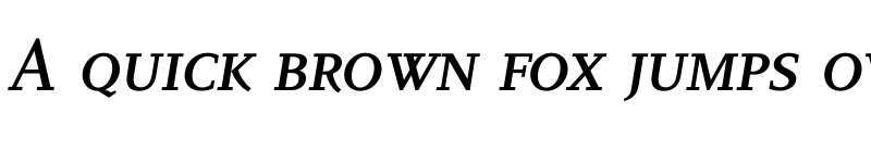 Preview of PF Diplomat SCapsOsF Med Italic font