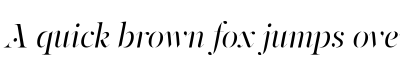 Preview of PF Regal Stencil Pro Italic font