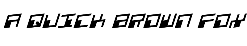 Preview of Phaser Bank Rotalic Regular font