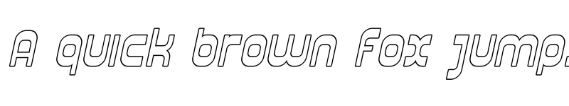 Preview of Plasmatica Outline Italic font