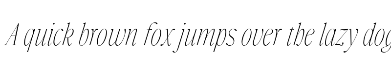 Preview of Plateau Five Thin Italic Trial font