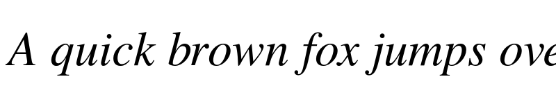 Preview of Pliska Italic font