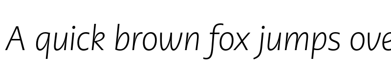 Preview of PMNCaeciliaSans Head Lt Italic font