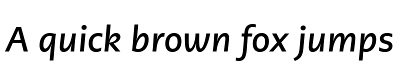 Preview of PMNCaeciliaSans Text Bd Italic font