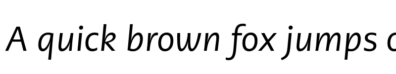 Preview of PMNCaeciliaSans Text Italic font