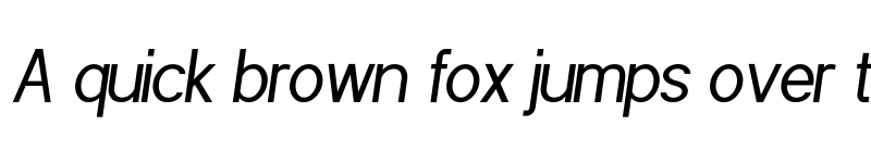 Preview of POE Sans Pro Condensed Italic font