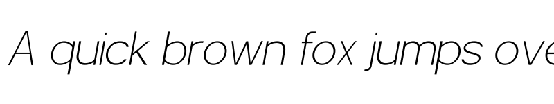 Preview of POE Sans Pro Thin Italic font