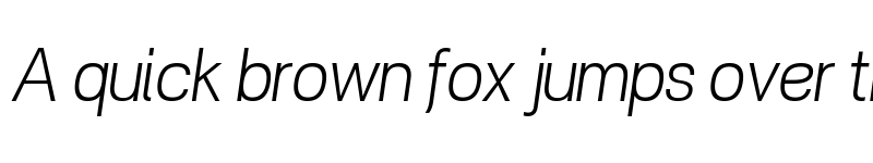 Preview of POE Vetica New Light Italic font