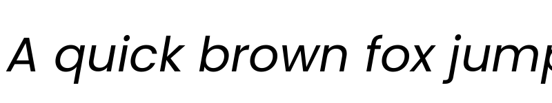 Preview of Poppins Italic font