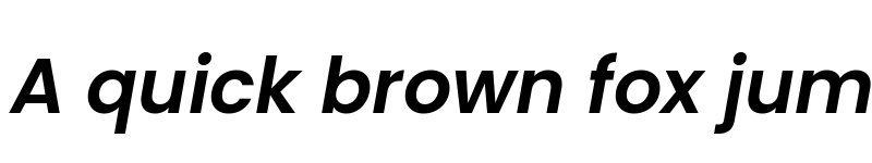 Preview of Poppins SemiBold Italic font