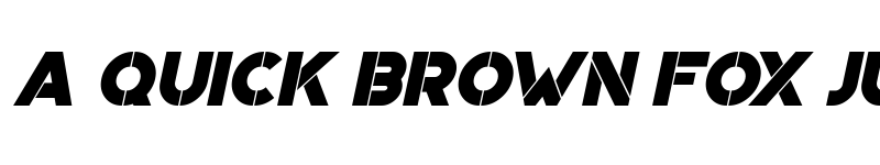 Preview of Portico Stencil Oblique font