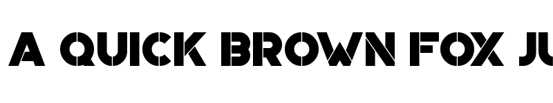 Preview of Portico Stencil font