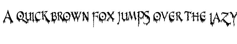 Preview of PR-Uncial Creepy Narrow Regular font