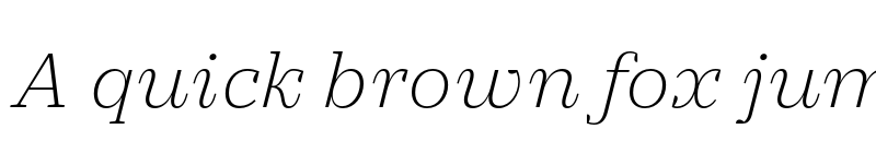Preview of Practical Serif Extralight Italic font