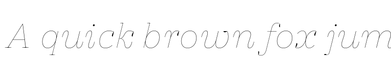 Preview of Practical Serif Hairline Italic font