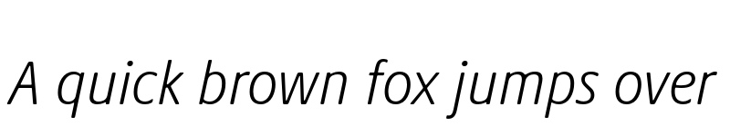 Preview of Praxis Next Light Condensed Italic font