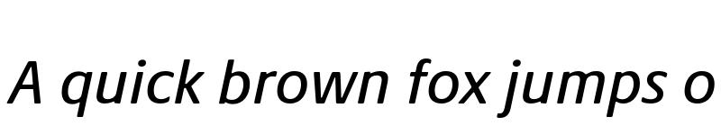 Preview of Praxis Next Medium Italic font