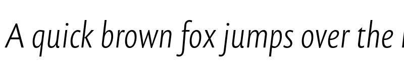 Preview of Prenton RP Pro Light Italic font