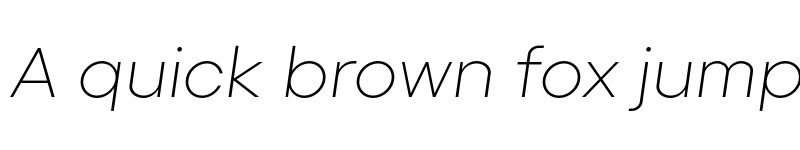 Preview of Primeform Pro Demo ExtraLight Italic font