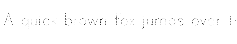 Preview of Print Dashed Regular font