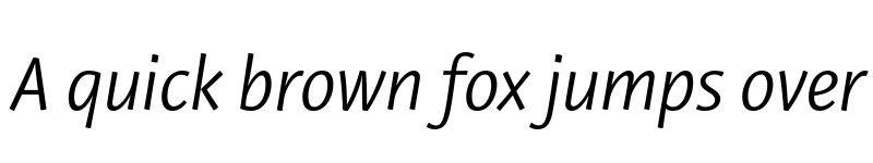 Preview of Private Sans Italic font