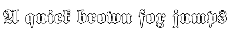 Preview of Proclamate Outline Heavy font