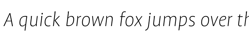 Preview of Profile Pro Extlight Italic font