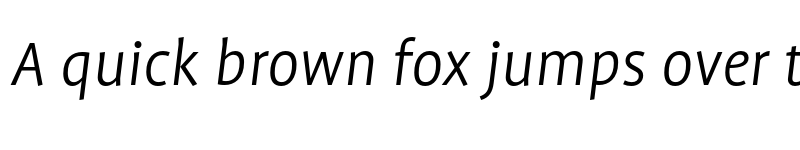 Preview of Profile Pro Light Italic font