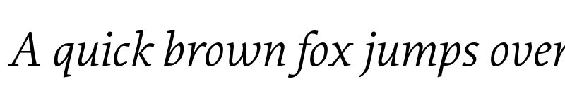 Preview of Proforma Book Italic font