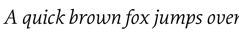 Preview of Proforma Italic font
