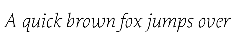 Preview of Proforma Ultra Light Italic font