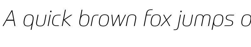 Preview of Prometo Trial Thin Italic font