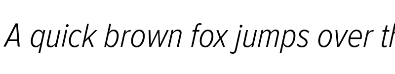 Preview of Proxima Nova Alt Condensed Light Italic font