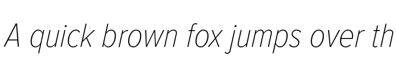 Preview of Proxima Nova Alt Condensed Thin Italic font
