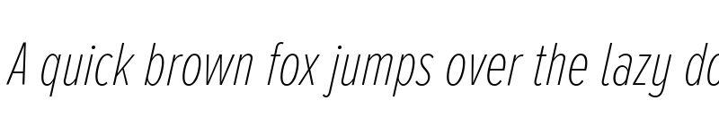 Preview of Proxima Nova Alt Extra Condensed Thin Italic font