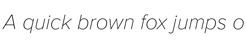 Preview of Proxima Nova Alt Thin Italic font