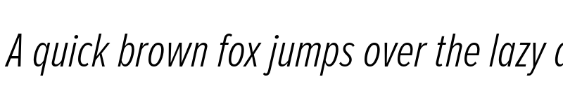 Preview of Proxima Nova Extra Condensed Light Italic font