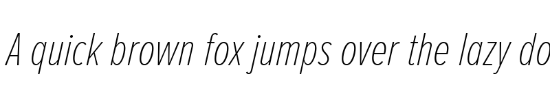 Preview of Proxima Nova Extra Condensed Thin Italic font