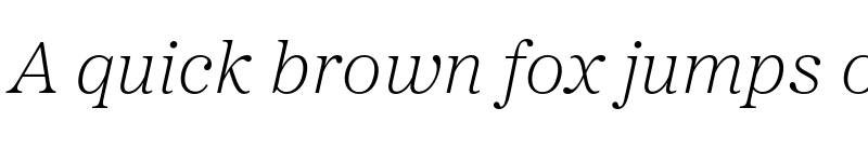 Preview of Proxima Sera Extralight Italic font