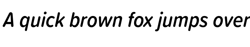 Preview of Proxima Soft Condensed Semibold Italic font