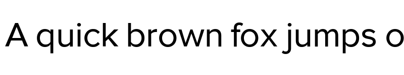 Preview of ProximaSansRegular Regular font