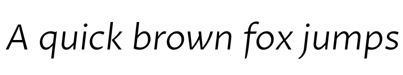 Preview of Proza Libre Light Italic font