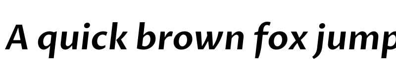 Preview of Proza Libre SemiBold Italic font