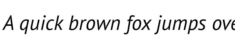 Preview of PT Sans Pro Italic font
