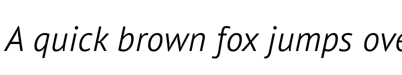 Preview of PT Sans Pro Light Italic font