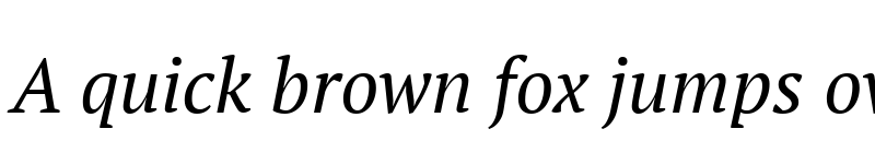 Preview of PT Serif Italic font
