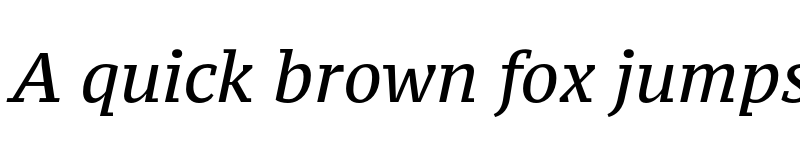 Preview of PT Serif Pro Caption Italic font