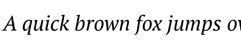 Preview of PT Serif Pro Italic font